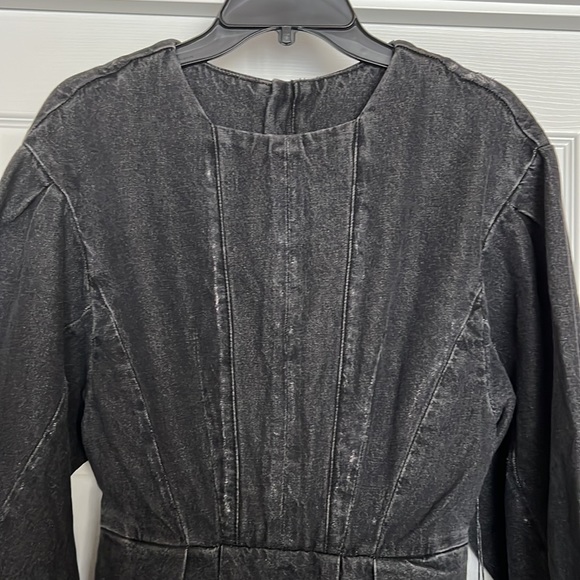 NWT PRPS BLACK DISTRESSED DENIM DESIGNER DRESS! - Picture 5 of 14